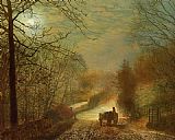 John Atkinson Grimshaw Forge Valley near Scarborough painting